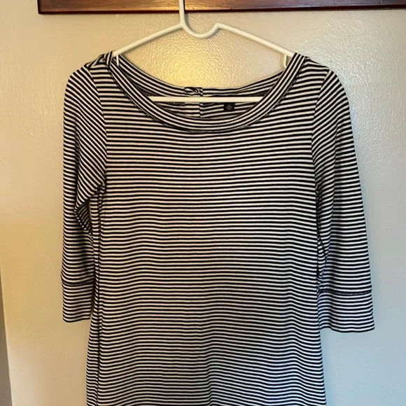 Banana Republic | Dresses | Banana Republic Navy Striped Cotton Dress |  Poshmark